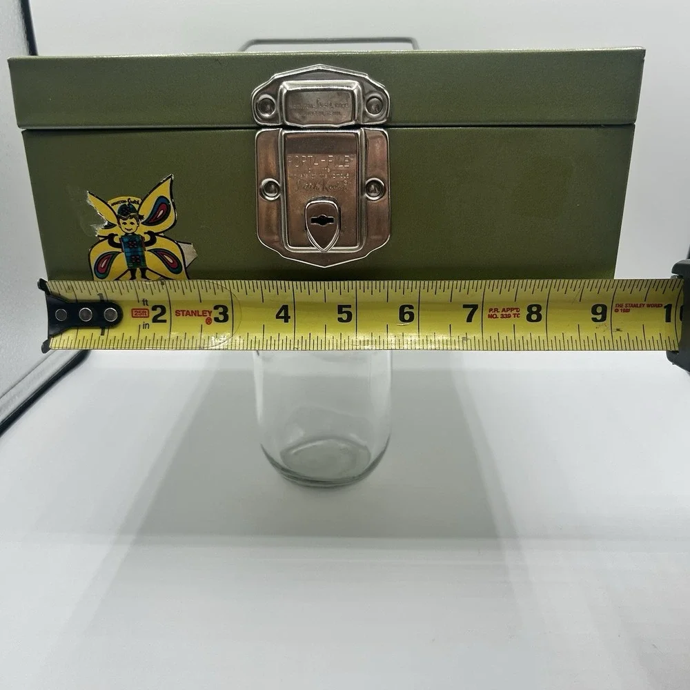 Vintage Vintage Hamilton Skotch Green Metal Storage Box - File Box - Cash Box